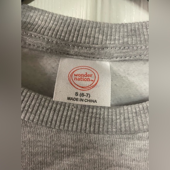 🔴 3/$12 Wonder Nation Husky Boy’s Gray Sweatshirt with Pumpkin! NWT! Size Small! - Picture 6 of 7